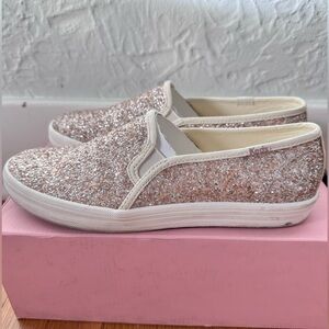 Gold Kate Spade Slip-On Keds